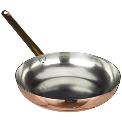 Afbeelding van Pentole Agnelli ALCU111B32 Gladde koperen vertind handspringpan met buisvormige handgreep, 32 cm