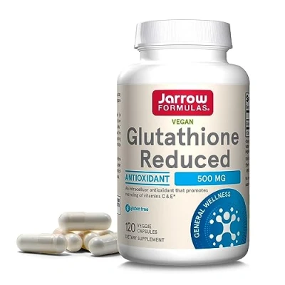 Afbeelding van Glutathione Reduced (GSH) 500mg 120 capsules gereduceerde glutathion Jarrow Formulas