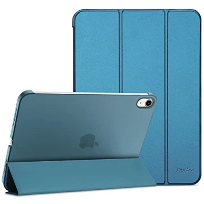 Afbeelding van ProCase Hoes voor 2022 10,9 inch iPad 10. Generation 10 Case model A2696 A2757, licht dunne harde beschermhoes Smart Folio Cover compatibel met generatie groenblauw
