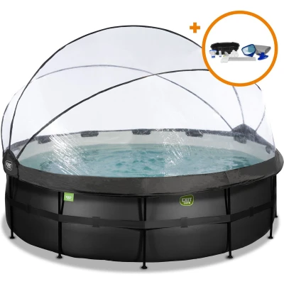 Afbeelding van EXIT zwembad all in one ø450cm Black Leather