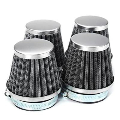 Afbeelding van Alamor 4 Stks 52Mm Motorfiets Luchtfilters compatibel met Kawasaki Zx550 Gpz550 Ninja Zx600 Suzuki/Yamaha