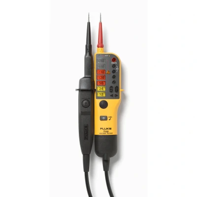 Afbeelding van Fluke t110 spanningzoeker 2 polig led indicatie 12 690v 0 400kohm schakelbare belasting meetpuntverlichting cat iv 4016950
