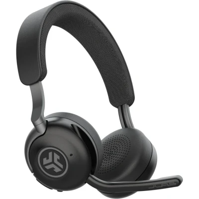 Afbeelding van JLAB Epic Work headset met Microfoon Bluetooth Dongle Voor Laptop en Computer 90 uur batterij USB C Cloud Foam Oorkussens 2 in 1 Charging Dock Draadloze Koptelefoon