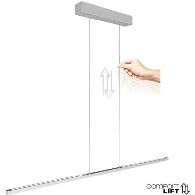 Afbeelding van Steinhauer Hanglamp Bande, 155 cm, omhoog/omlaag, staal, CCT, dimmer