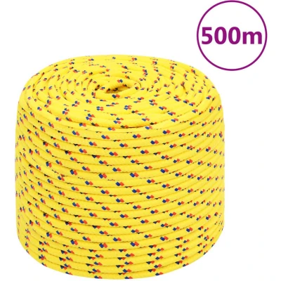 Afbeelding van vidaXL Boottouw 6 mm 500 m polypropyleen geel