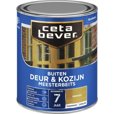 Afbeelding van Ceta Bever Transparant Meesterbeits Deur &amp; Kozijn 077 Grenen Zijdeglans Blanke lak Beits