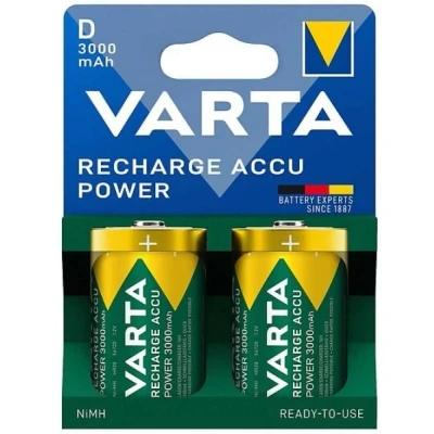 Afbeelding van Varta Accu D Power 3000mAh 2er Bli (2 Pcs., D, 3000 mAh), Batterijen