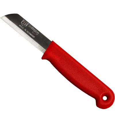 Afbeelding van Solingen Schilmesje RVS Glad 16 cm met &quot;Blade Cover&quot; Rood