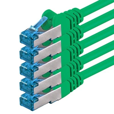 Afbeelding van 1aTTack, Cat6, Cat6a, Lan RJ45, 8P8C, 10Gbps, groen, 5 stuks