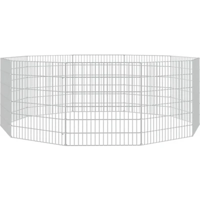Afbeelding van vidaXL Konijnenkooi met 10 panelen 54x60 cm gegalvaniseerd ijzer