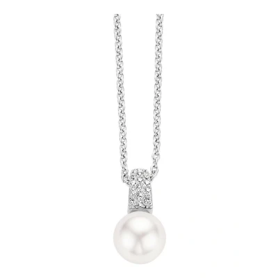 Afbeelding van TI SENTO Milano dames Ketting van zilver met zirkonia 3877PW in de kleur Zilver, maat: 42 cm