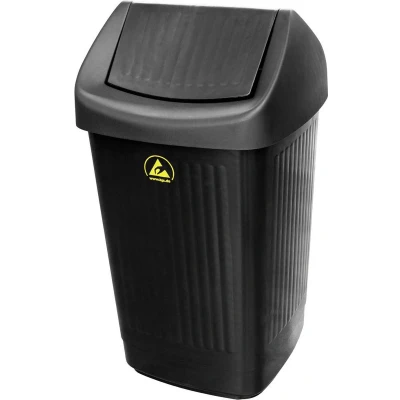 Afbeelding van BJZ A 35059 Prullenbak ESD 50 l (b x h d) 360 650 mm Kunststof Zwart 1 stuk(s)