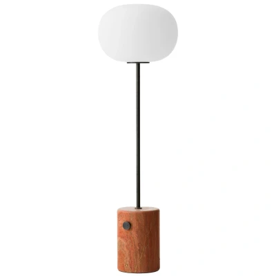 Afbeelding van Audo Copenhagen JWDA Vloerlamp Red Travertine/Bronzed Brass