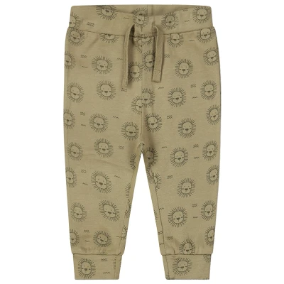 Afbeelding van Dirkje baby broek met all over print groen