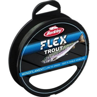 Afbeelding van Berkley Flex SS Monofilament Trout lijnen Rek, Laag geheugen, Makkelijk te knopen Perfect voor de startende forelvisser Transparant Groen
