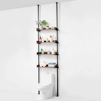 Afbeelding van VEVOR Badkamerplank toilet met 4 niveaus ruimtebesparend