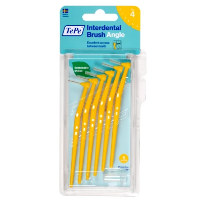 Afbeelding van 3x TePe Angle Interdentale Ragers 0,7 mm Geel 6 stuks