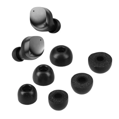 Afbeelding van kwmobile 6x cover voor oordopjes geschikt Sennheiser MOMENTUM True Wireless 3 Van memory foam in zwart Maat S, M en L