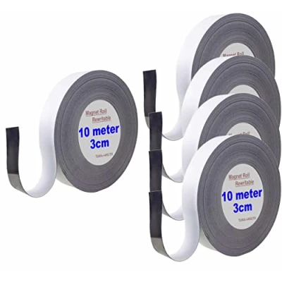 Afbeelding van Tuka TKD9046 Magneetband, 50 m x 30 mm 1 mm, herbeschrijfbaar, personaliseerbaar, 5 10 m, wit