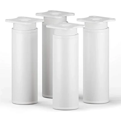 Afbeelding van sossai® design meubelpoten MFR1 set van 4 in hoogte verstelbaar Rond profiel: 40 x mm Kleur: wit Hoogte: 120 (+ 20 mm) Inclusief hoogwaardige houtschroeven