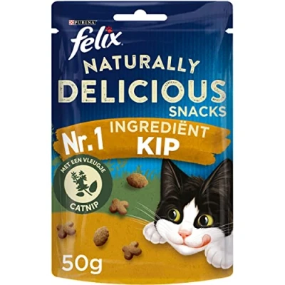 Afbeelding van Felix Naturally Delicious Catnip Kattensnack Kip 50 g