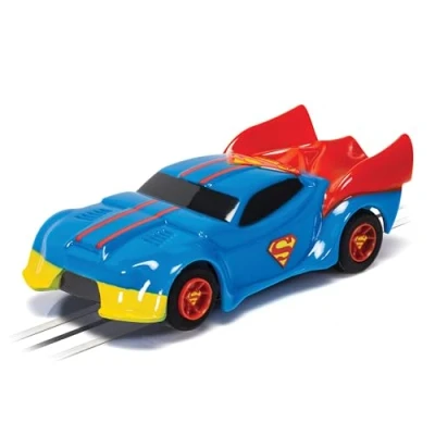 Afbeelding van Micro Scalextric Cars Justice League Superman Speelgoedauto voor gebruik met Race Tracks of Set Kleine Kids Geschenkideeën Jongen/Meisje Leeftijd 4+,