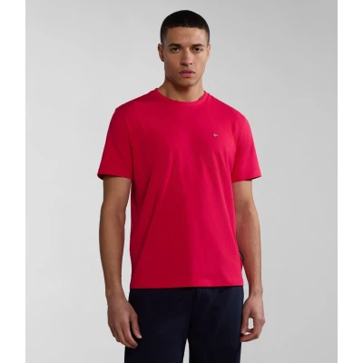 Afbeelding van Napapijri Salis Tshirt basic, Heren, Maat: XL, Red barberry