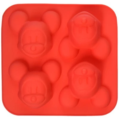 Afbeelding van Longzang 4 holte Mickey Mouse siliconen cakevorm chocolade ambachtelijke snoep bakvorm