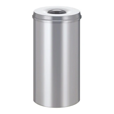 Afbeelding van Papierbak vlamdovend 50ltr zilver