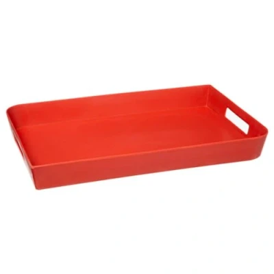 Afbeelding van 5Five Dienblad/serveerblad koraalrood met handvaten 45 x 30 cm