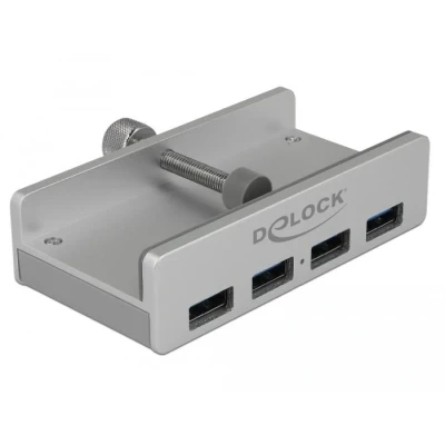 Afbeelding van Delock Externe USB 3.0 4 poorts Hub met Vergrendelingsschroef