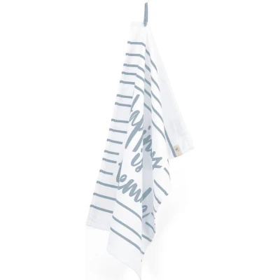 Afbeelding van Theedoek Walra Dry with Happiness Jeans Blauw (50 x 70 cm)