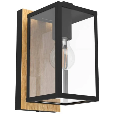 Afbeelding van EGLOÂ BudroneÂ WandlampÂ BuitenÂ Â E27Â 27Â cmÂ Zwart/Bruin