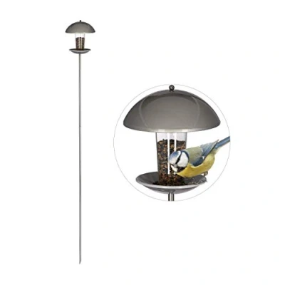 Afbeelding van relaxdays Voedersilo vogels voersilo vogelvoedersilo vogelvoederhuisje tuin