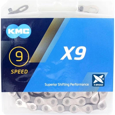 Afbeelding van KMC X9 9 speed ketting BikeTotaal.nl Zilver