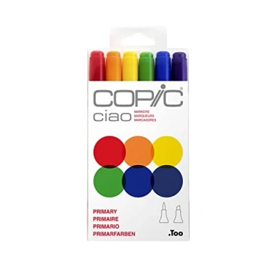 Afbeelding van Copic Marker Ciao set Primaire kleuren 6 stuks