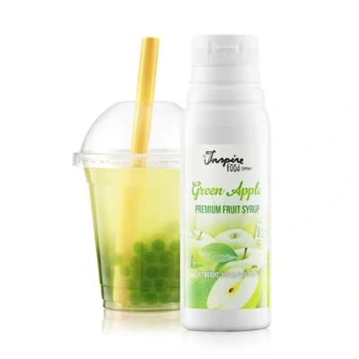 Afbeelding van INSPIRE FOOD fruitsiroop voor Bubble Tea 300 ML Groene Appel