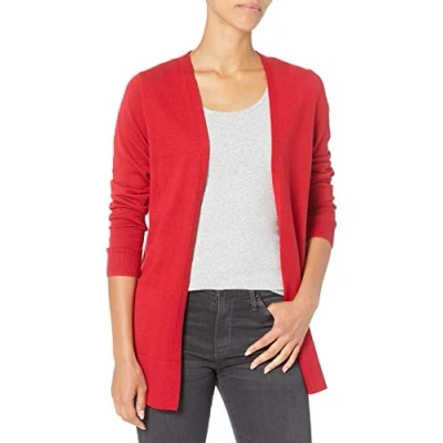 Afbeelding van Amazon Essentials Dames Lichtgewicht vest met open voorkant (verkrijgbaar in grote maten), Rood, L