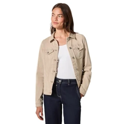 Afbeelding van Cecil Spijkerjas, Dames, Maat: Large, Beige