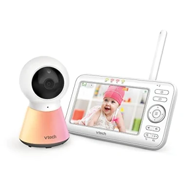 Afbeelding van VTech BM5254 babyfoon Video Color Night Light display 5 inch nachtlampje en wiegliedjes versie FR