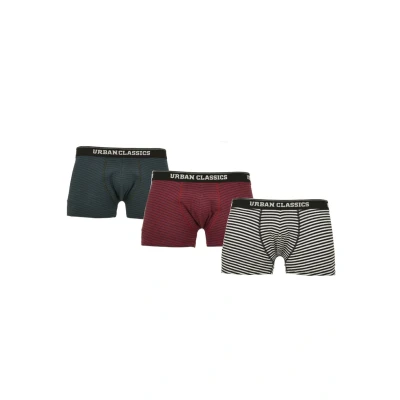 Afbeelding van Urban Classics Boxer Shorts 3PACK Onderbroeken, Heren, Maat: XL, Btlgrn/dblu+brgd/dblu+wht/blk