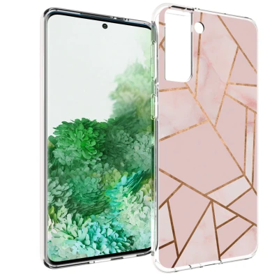 Afbeelding van Samsung Galaxy S21 Plus Hoesje Siliconen en TPU (zacht) iMoshion Softcase/Backcover Roze Telefoonhoesje