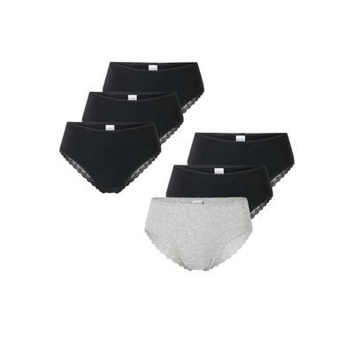 Afbeelding van Schiesser 6 PACK Modern Slip, Dames, Maat: 36, Schwarz grau