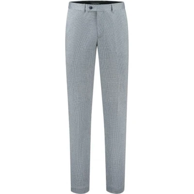 Afbeelding van Gents Pantalon pied de poule grijs Maat 27