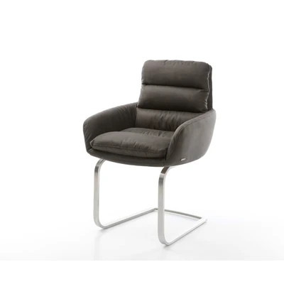 Afbeelding van sledemodel Abelia Flex met armleuning vlak roestvrij staal antraciet vintage