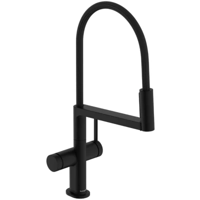 Afbeelding van Hansgrohe Talis Select M54 PowderSpray ééngreeps keukenkraan Semi Pro 3jet, mat zwart