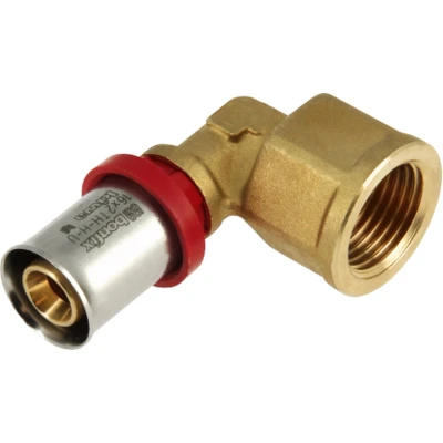 Afbeelding van BONFIX Alu pers messing persfitting bocht / knie 16mm x 3/4inch