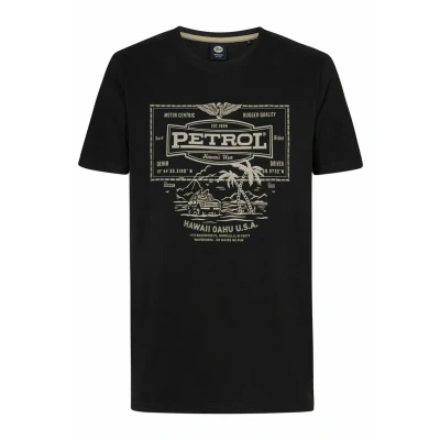 Afbeelding van Petrol Industries Kurzarm Tshirt print, Heren, Maat: Medium, Schwarz