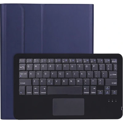 Afbeelding van iPad Pro 2021 (11 Inch) hoes Bluetooth Toetsenbord met Touchpad Blauw