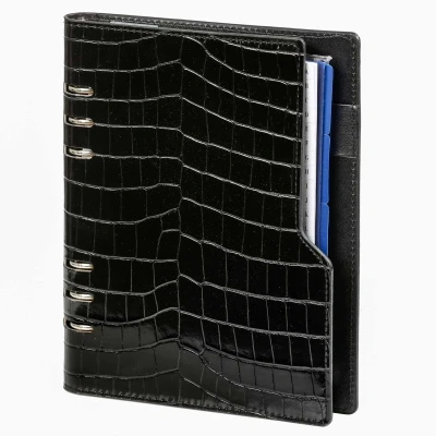 Afbeelding van Kalpa 1016 06 Hervulbare A5 Planner Agenda Croco Zwart 1 week per 2 paginas 2024 2025 2026